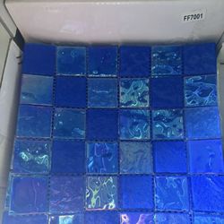 Mosaic glass tile for pool
