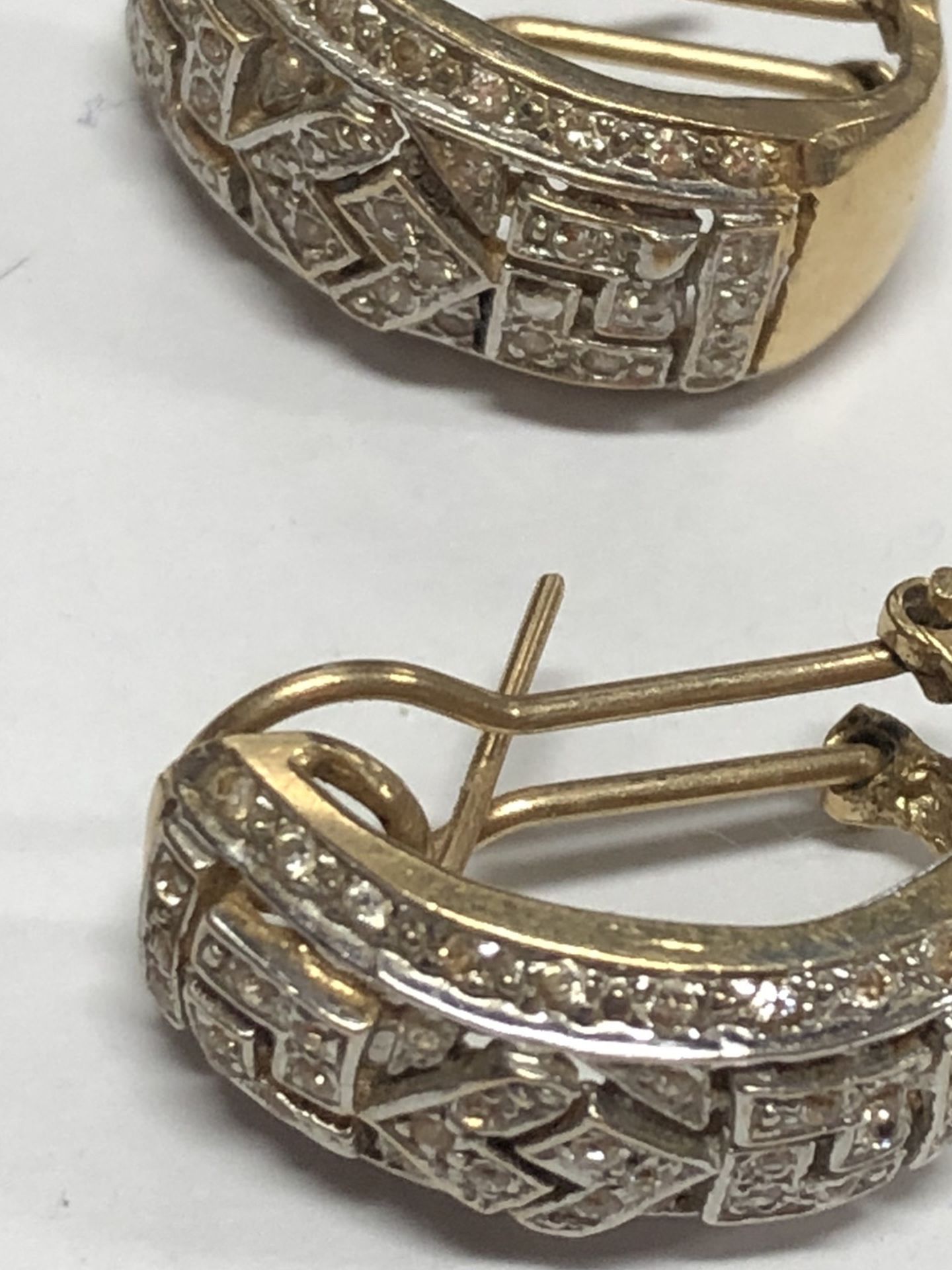 14k Gold Diamond Earrings 7.6 Grams (GS)