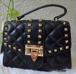 Most Wanted USA small black quilted crossbody bag