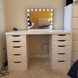 IKEA Vanity Desk and Mirror 