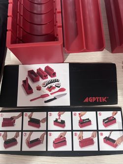 Sushi Making Kit Deluxe Edition Complete Sushi Maker Kit  Home Sushi Mold Press with Sushi Rice Roll Mold Shapes, Sushi Knife, 🔪 Sushi Accessories 