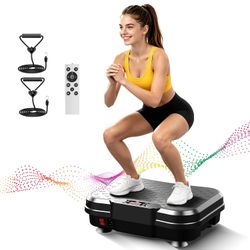 Vibration Plate Exercise Machine, 250 Speed Levels, 400 Lbs Capacity