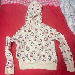Hello Kitty creme zip up