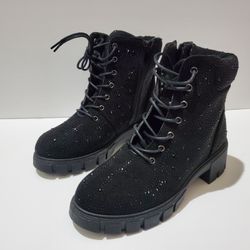 Women Boots black Rhinestone Size 9