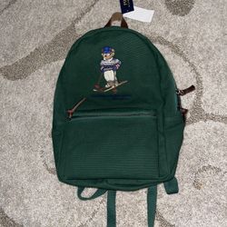 Green Backpack — Polo Bear By Ralph Lauren