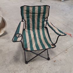 Beach Portable Calapsable Folding Chair With Carrying Case And Cup Holder