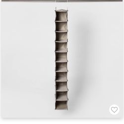 10 Shelf Hanging Shoe Storage Organizer Gray- Room Essentials