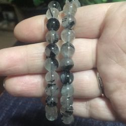 Tourmaline In Quartz Bracelet