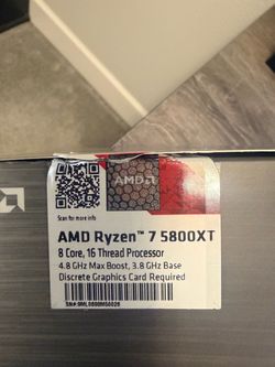AMD Ryzen 7 5800XT 8-Core 16-Thread CPU – Box + Cooler
