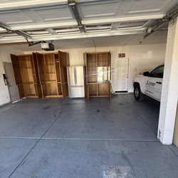 Huge storage cabinets  keyed and locked