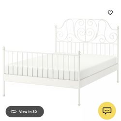 White Full Bedframe