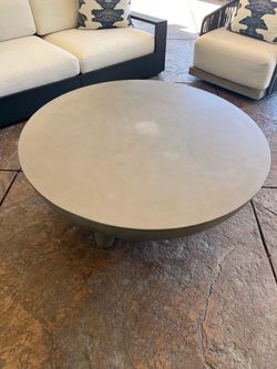 Restoration Hardware Cement Outdoor Coffee Table