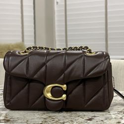 COACH Quilted Tabby Shoulder Bag - Maple/Brown
