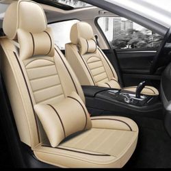 car seat cover front and back beige