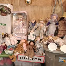 Vintage 50s 60s And Later Porcelain  Doll And parts Collection