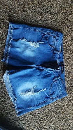 Shorts, white Jean's, polka dotted dress