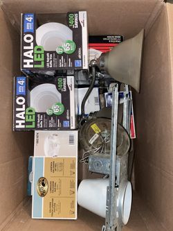 Box Full Of Lighting Fixtures 
