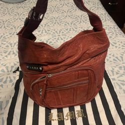 Lamb Red Genuine Leather HoboHandbag