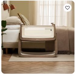 Unopened SnuzPod5 Bedside Bassinet Walnut With Sheet Set