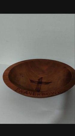 WOODEN NOAH PRAYER BOWL 9"×4"