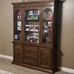 Solid Wood Vintage Sideboard / Buffet / China Cabinet Base – Very Heavy, High Quality