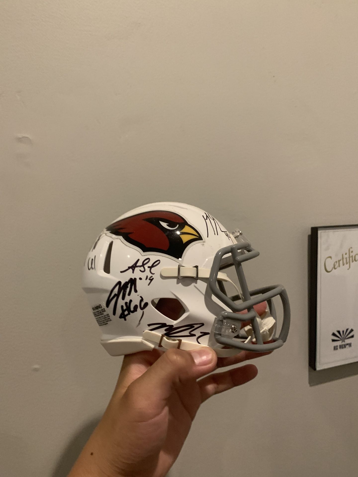 Signed Arizona Cardinals Helmet