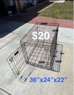 Dog Kennel 2-Door Cage 36” (No Tray)