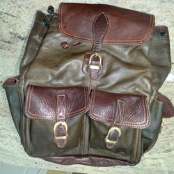 80"s Style Full Leather Rucksack