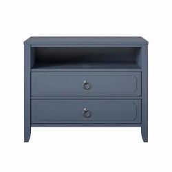 2-Drawer Blue Nightstand