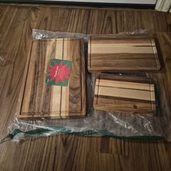 Riveira 3pc Wooden Cutting Boards 