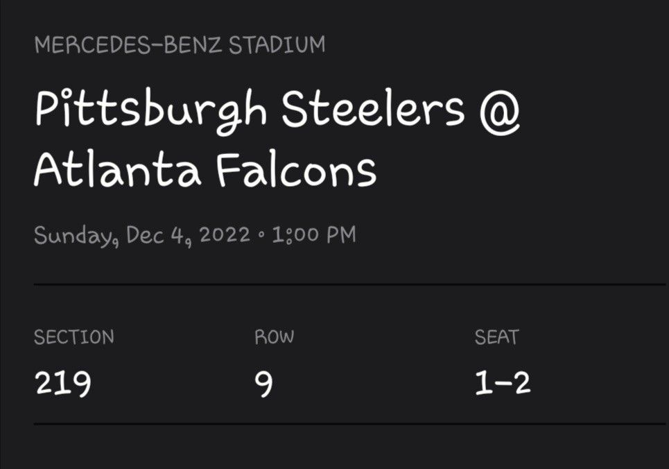 Atlanta Falcons vs Pittsburgh Steelers
