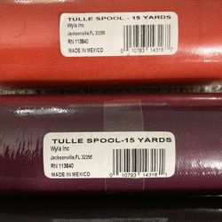 3 rolls of tulle spool 100% nylon