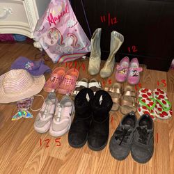Little girls shoes and accessories bundle