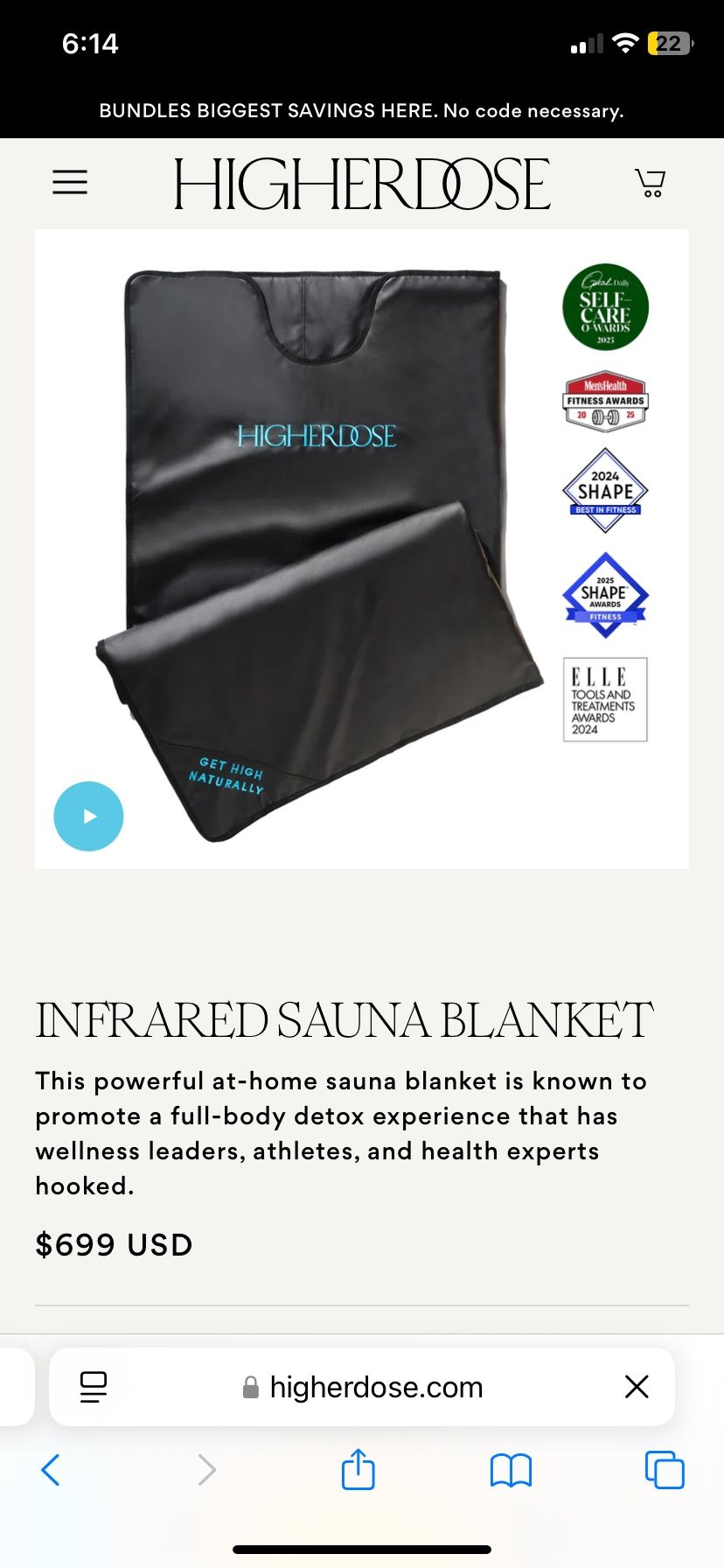 Higher Dose Sauna Blanket 