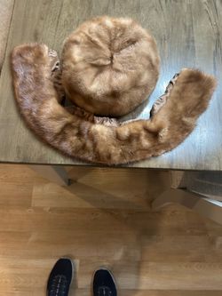 mink hat and collar