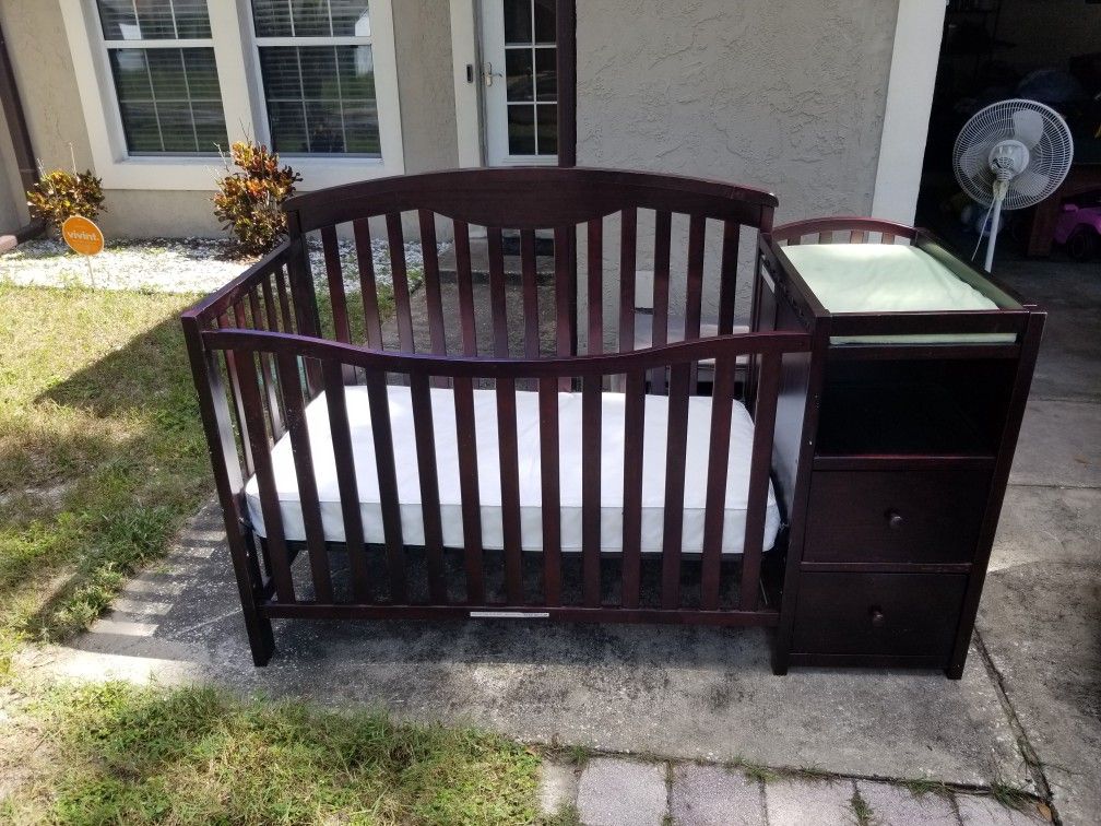 Crib and changing table