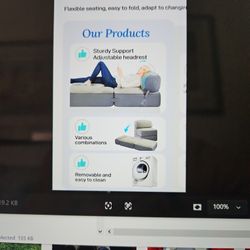 Chair, Convertible Chair 30 Inch  3 In 1