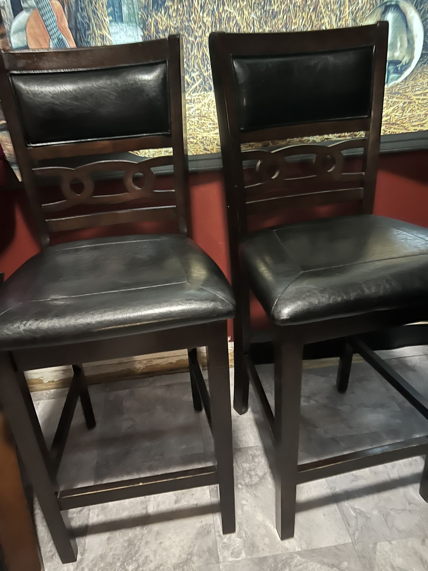 High Top Table And 4 Bar Chair Sold As set