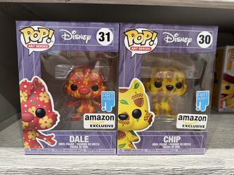 Funko Pop! Art Series Disney Chip #30 & Dale #31 (Amazon Exclusive) — Set of 2, New