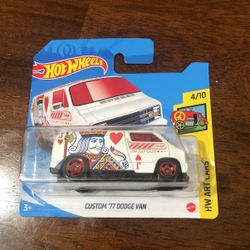 Hot Wheels Treasure Hunt Short Card , 77 Dodge Van
