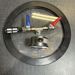 ABLAZE Stainless Steel Vacuum Degassing Chamber w/ Gauge & Valves