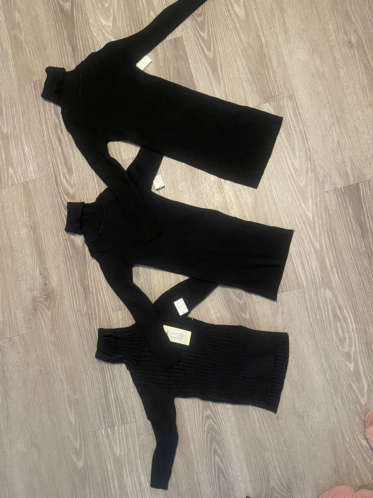 Kids Turtle Neck Black Dress