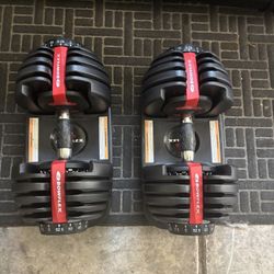 2 Bowflex Dumbbells And Base