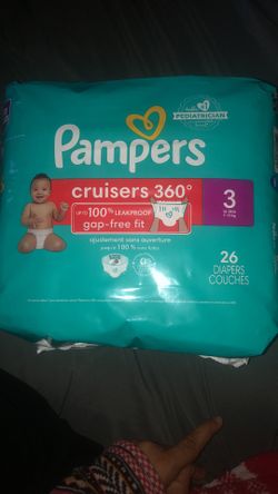 Pampers Cruisers 360 Diapers - Size 3, 26 Count, Pull-On Disposable Baby Diapers, Gap-Free Fit