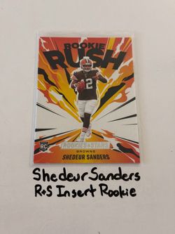 Shedeur Sanders Cleveland Browns QB Rookies & Stars Short Print Insert Rookie Card.