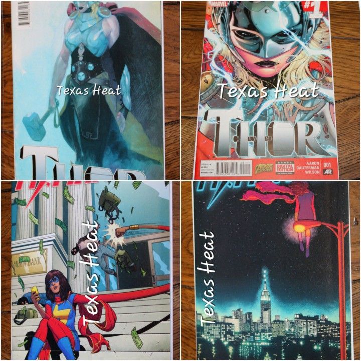 4 comic books Thor #1 Ribic 001 Variant 1st Jane Foster As Thor