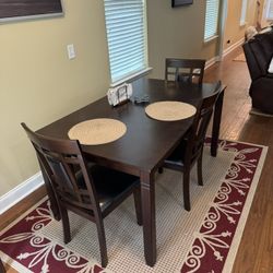 Ashley Bennox Dining Table and 4 Chairs and Bench Set