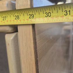 Light brown tables no chair