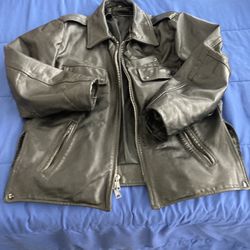 Vintage Leather Biker Jacket. Mod Punk