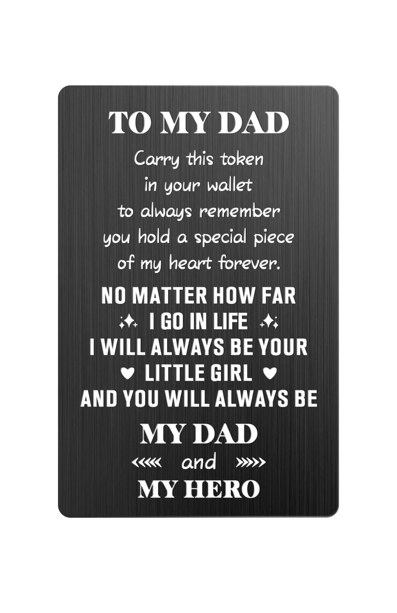 Father’s day wallet card from daughter